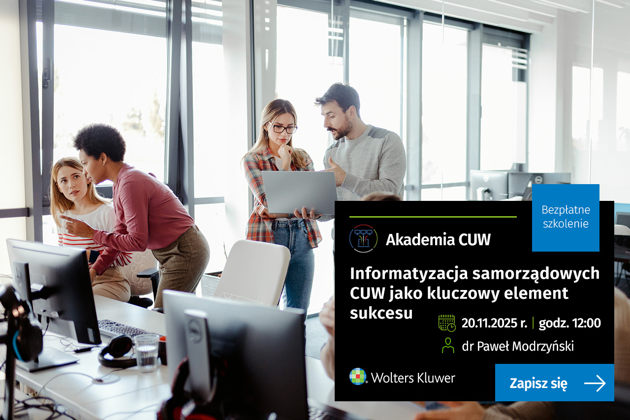 Szkolenie online: Informatyzacja samorządowych CUW jako najważniejszy element sukcesu, 20 listopada 2025 r.
