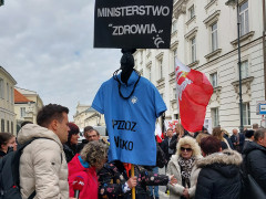 Protest w obronie szpitali powiatowych, 3 marca 2026 r., Warszawa: 2
