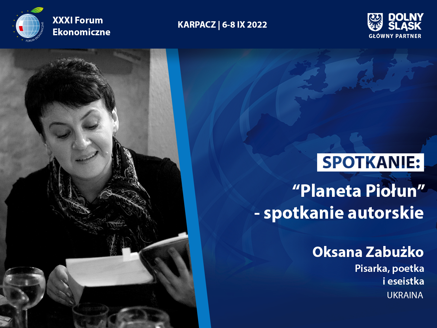 Spotkanie autorskie z Oksaną Zabużko podczas XXXI Forum Ekonomicznego w Karpaczu