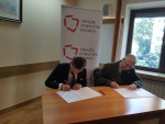 Podpisanie porozumienia z Wyższą Szkołą Bankową w Warszawie, 16 września  2019 r., Warszawa: 2