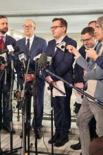 Konferencja prasowa w sprawie ustawy wiatrakowej, 8 marca 2023 r., Sejm RP, Warszawa: 2