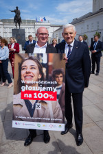 Inauguracja samorządowej kampanii profrekwencyjnej „Głosujemy na 100%”, 6 maja 2025 r., Warszawa: 8